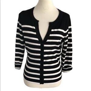 Button down striped cardigan